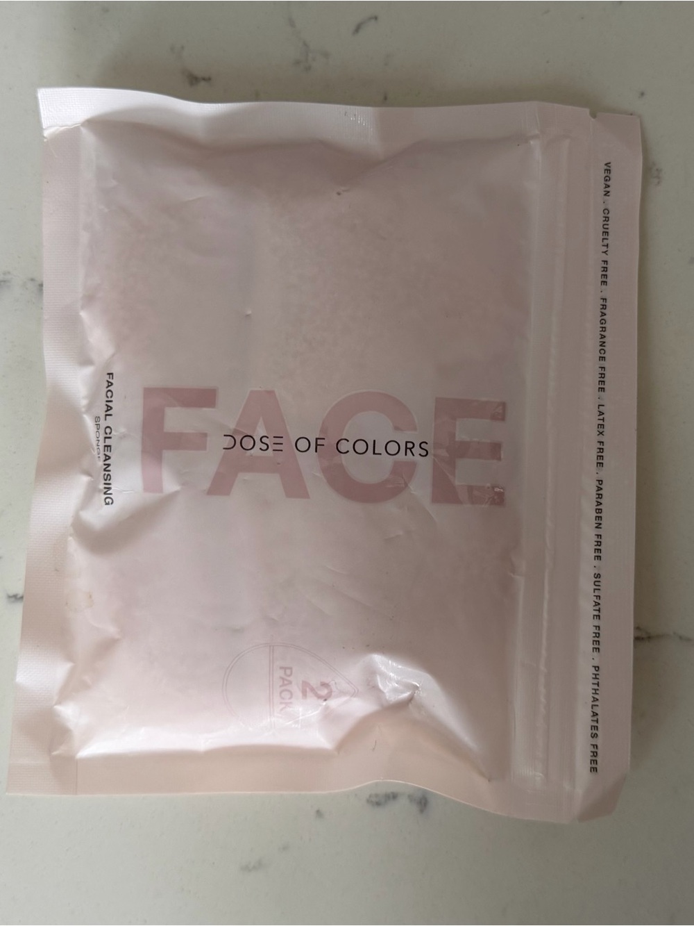 Dose of Colors Facial Cleansing Sponge Pack - White